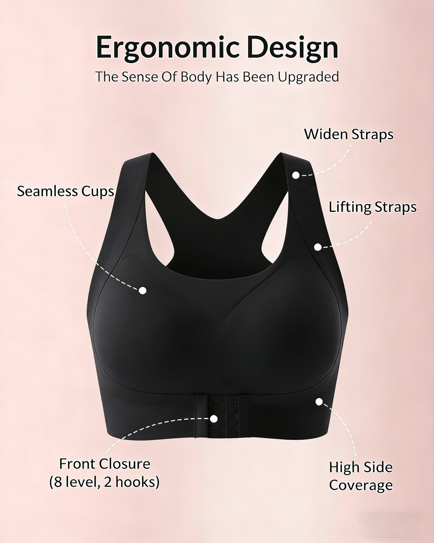 🔥LAST DAY PROMOTION - BUY 1 GET 1 FREE🔥 Front Closure Cross-Back Wireless Posture Bra