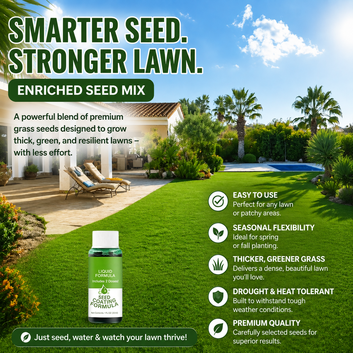 🔥Last Day 80% OFF🌱Hydro Seeding Lawn Solution