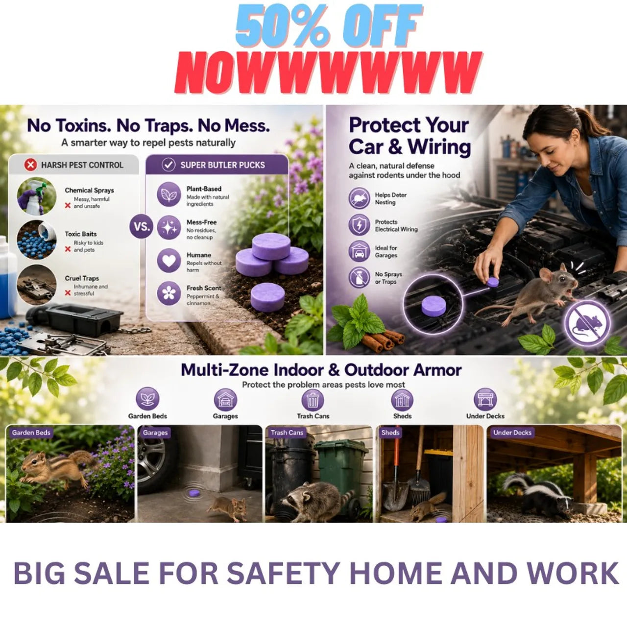 💥BUY 1 GET 1 FREE💥All-Natural Pest & Rodent Repellent Pucks